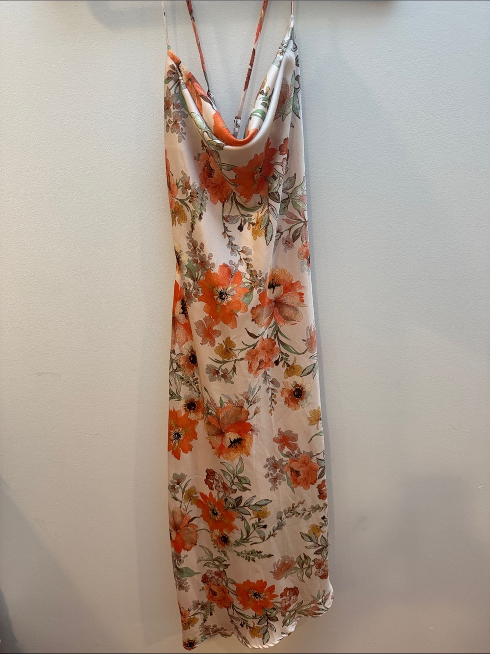 ASTR The Label Floral Satin Midi Slip Dress - Picture 2 of 3